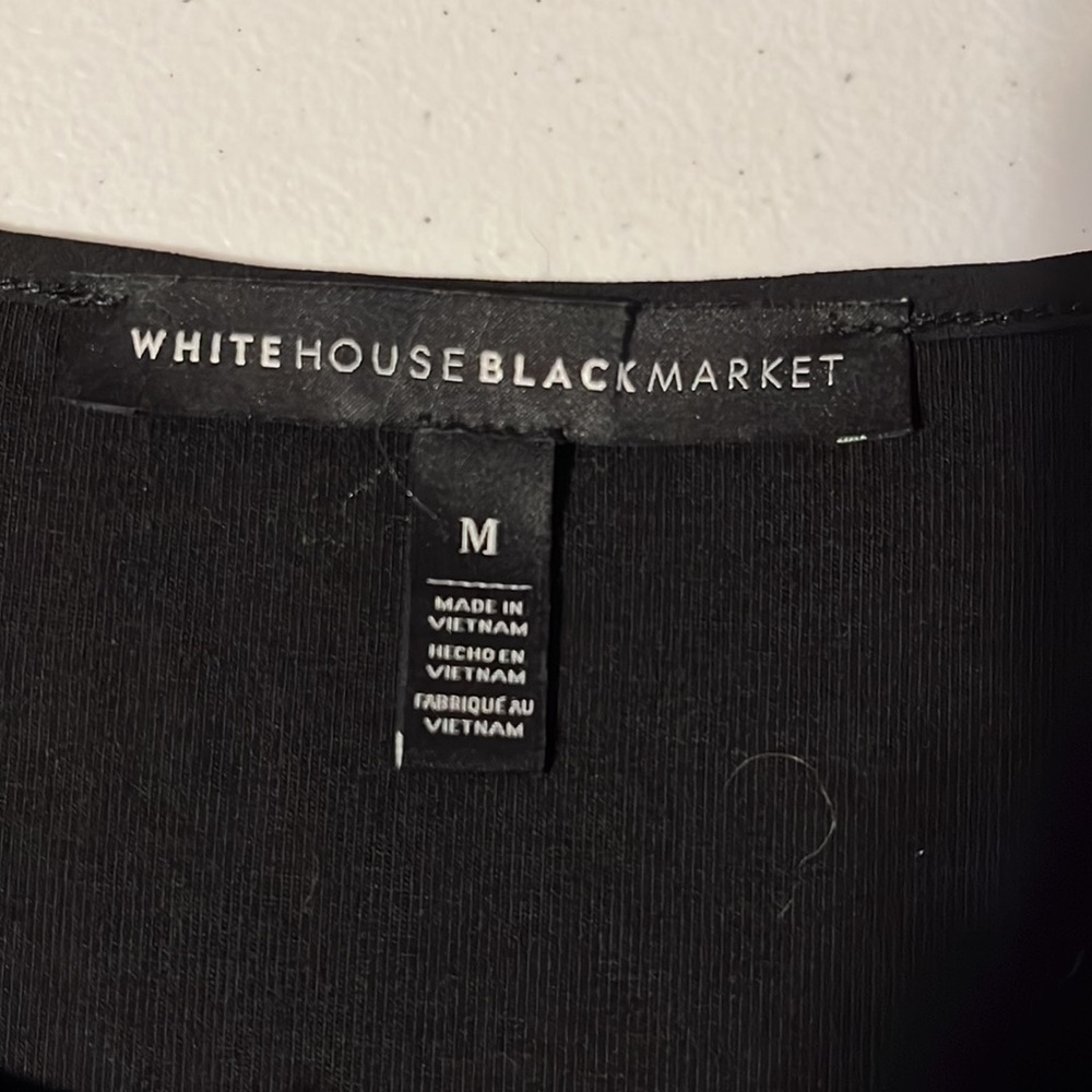 White House Black market black sleeveless top . Sz M - Picture 3 of 6